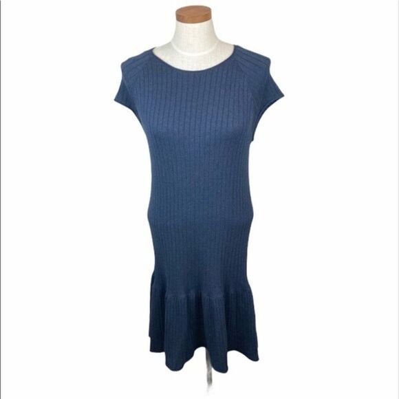 Southern Tide Tarah Flutter Skirt Sweater Navy Blue Short Sleeve Dress XL - Picture 7 of 9